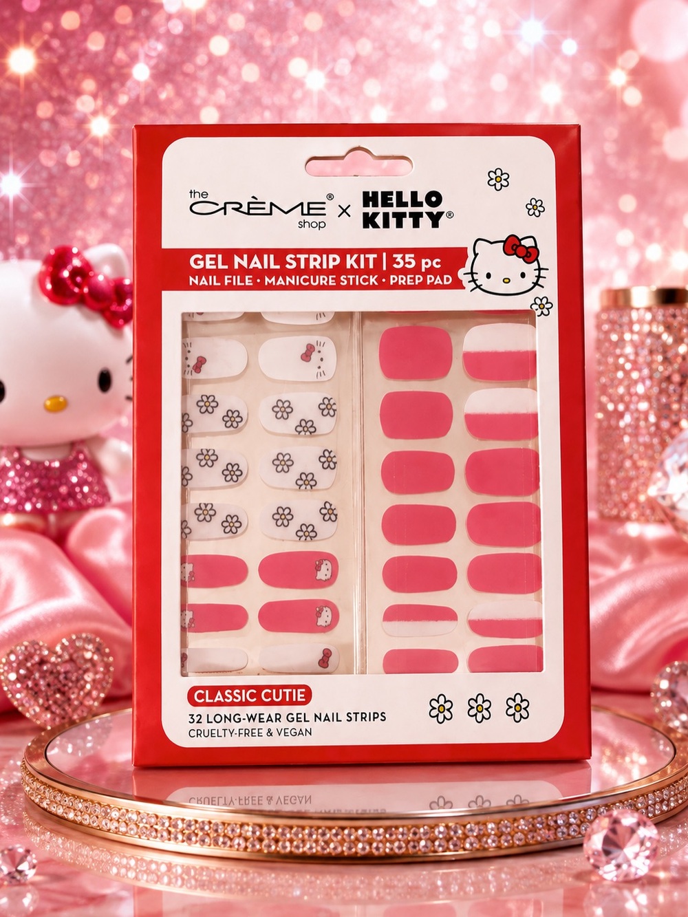 The Creme Shop Hello Kitty Red Gel Nail Strips Set
